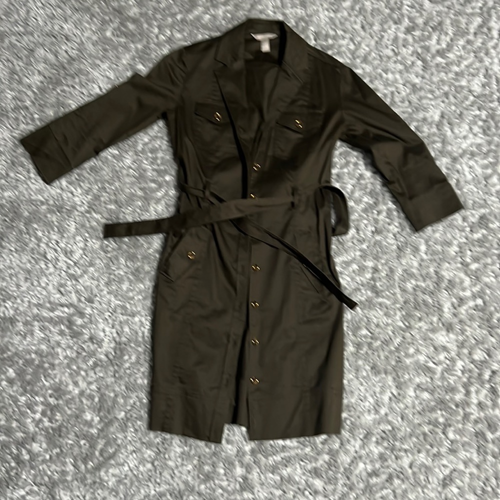 Women’s banana republic, size 2 dark green long sleeve dress